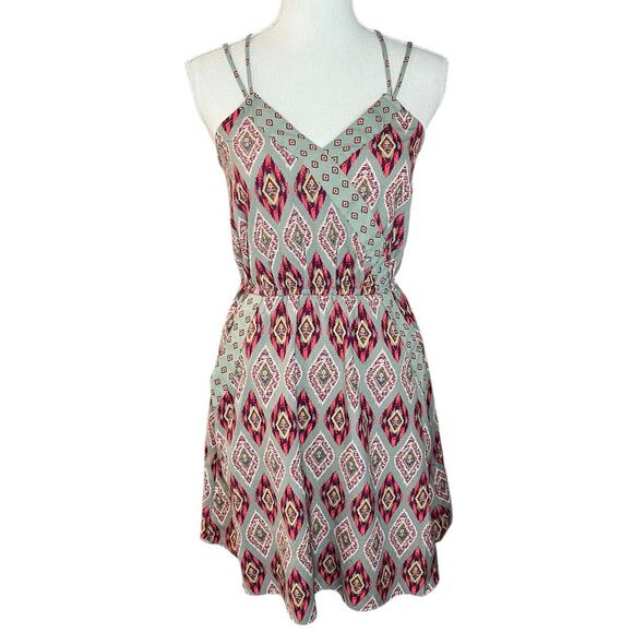 Xhilaration geometric sundress casual sleeveless flowy lightweight boho - Picture 1 of 9